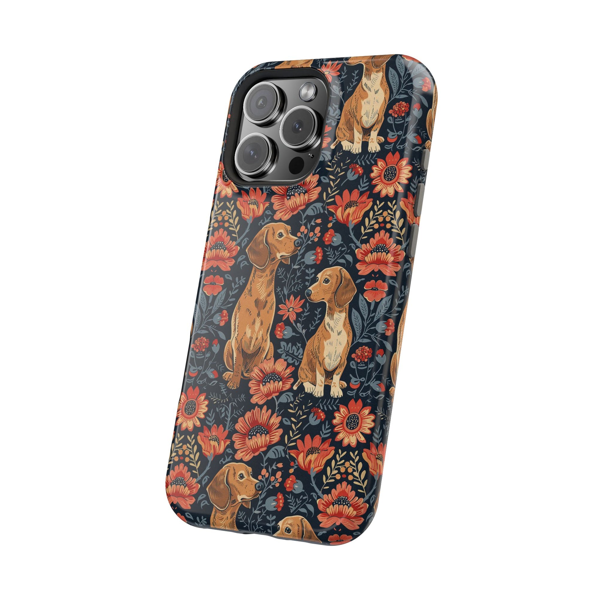 Floral Pawsome Dachsund Delight Magnetic Tough Cases