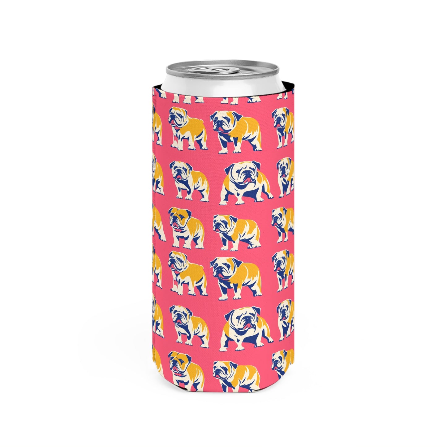 Bubblegum Glamour Bulldog Bouquet Slim Can Cooler