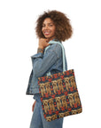 Yorkie Charm Twins Canvas Tote Bag