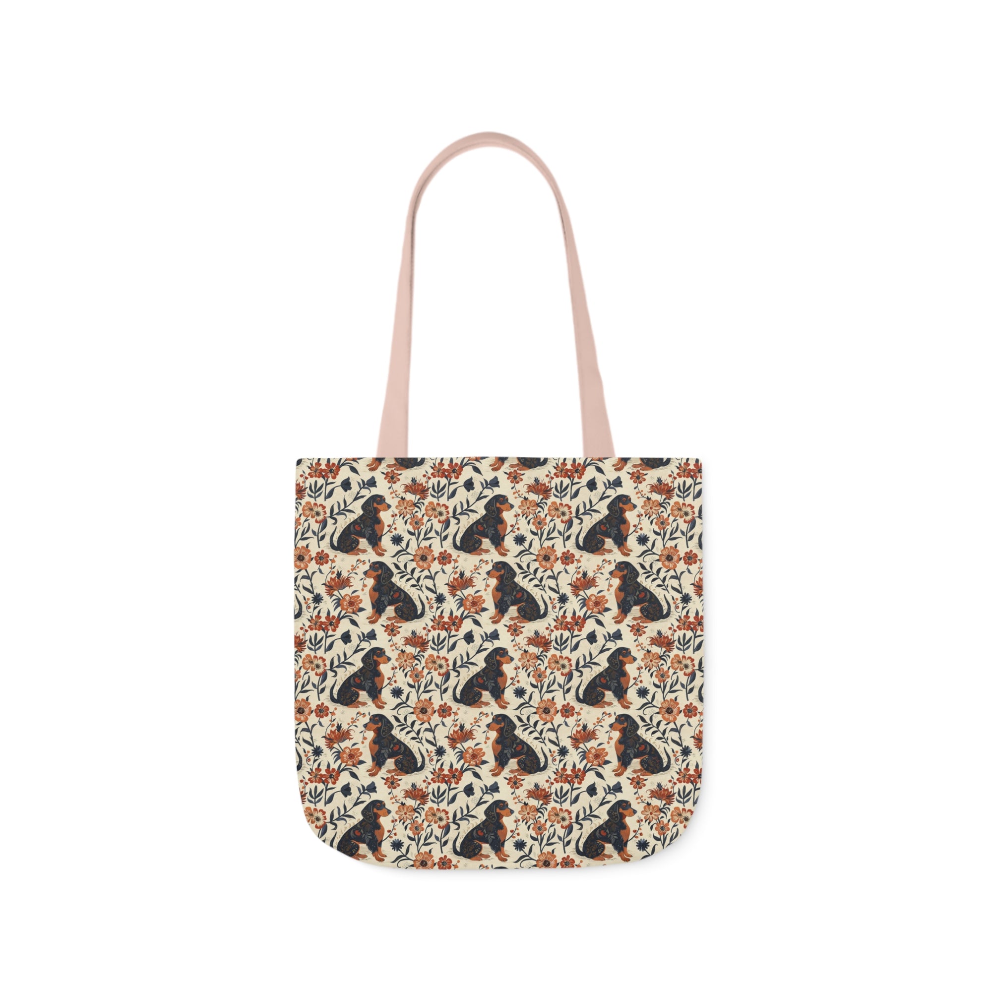 Blossoming Dachshunds Delight Canvas Tote Bag