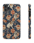 Blooming Bulldog Beauty Slim Phone Cases