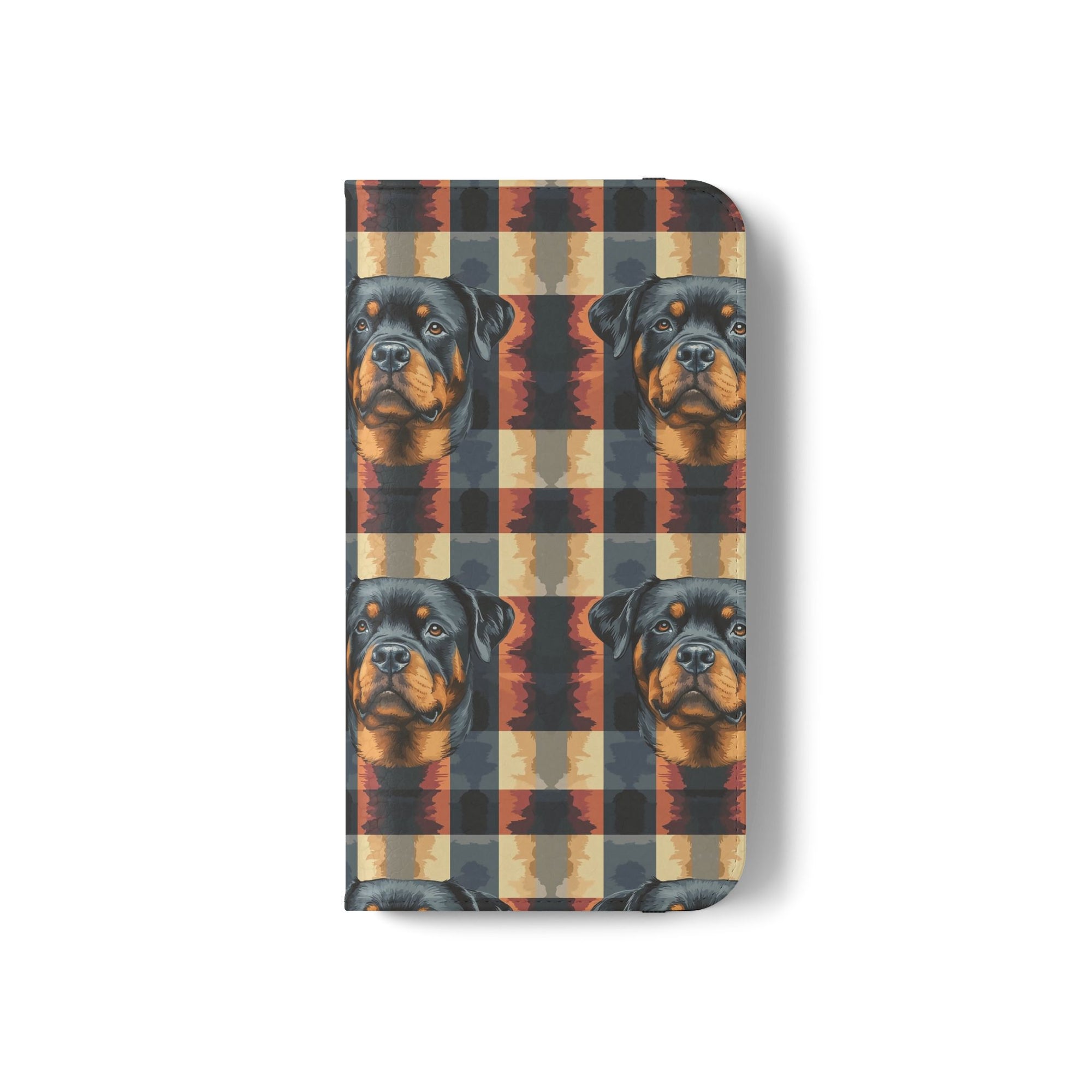 Pawsome Rottweiler Royalty Plaid Flip Cases