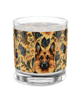 Autumnal German Shepherd Glamour Rocks Glass