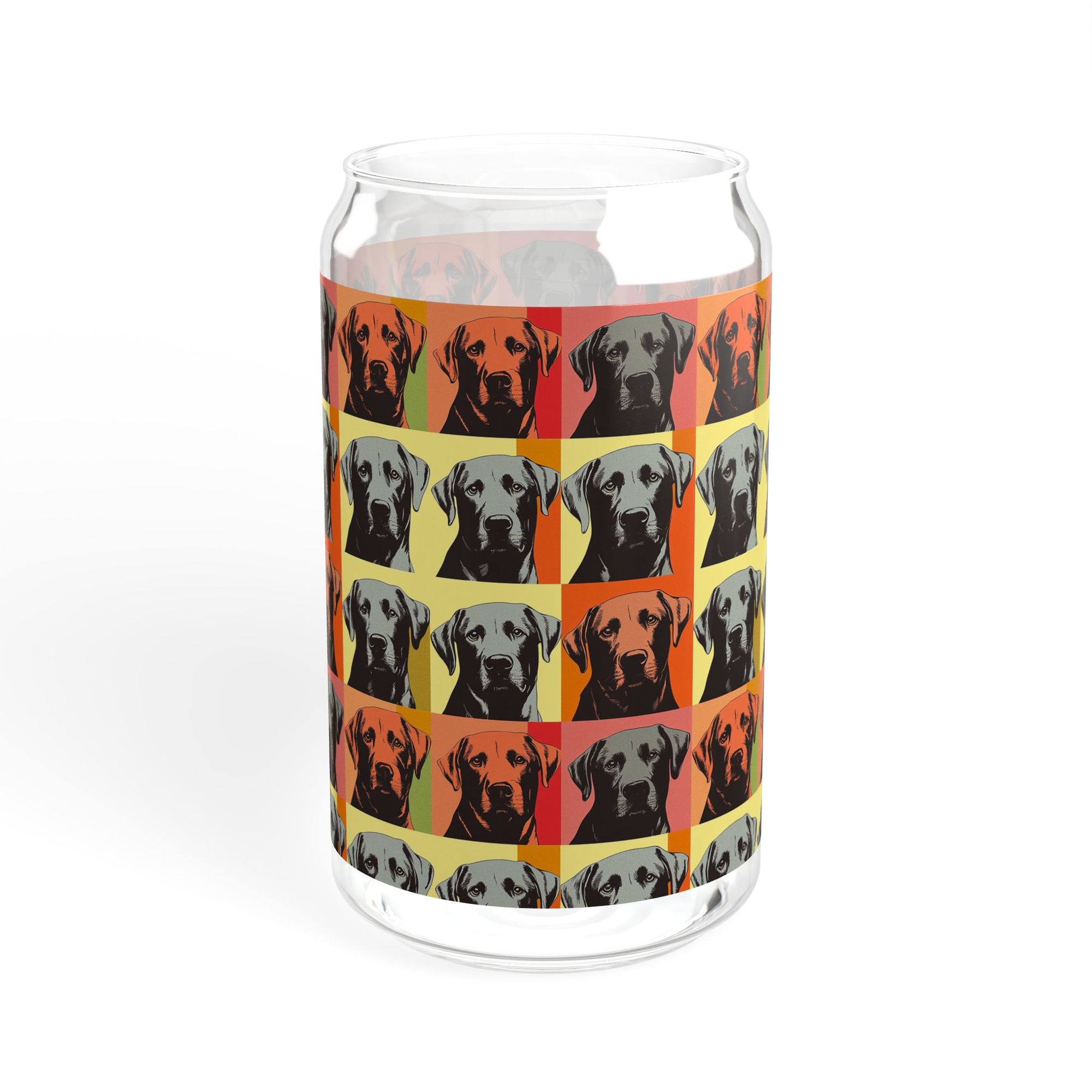 Whimsical Warhol Labrador Sipper Glass