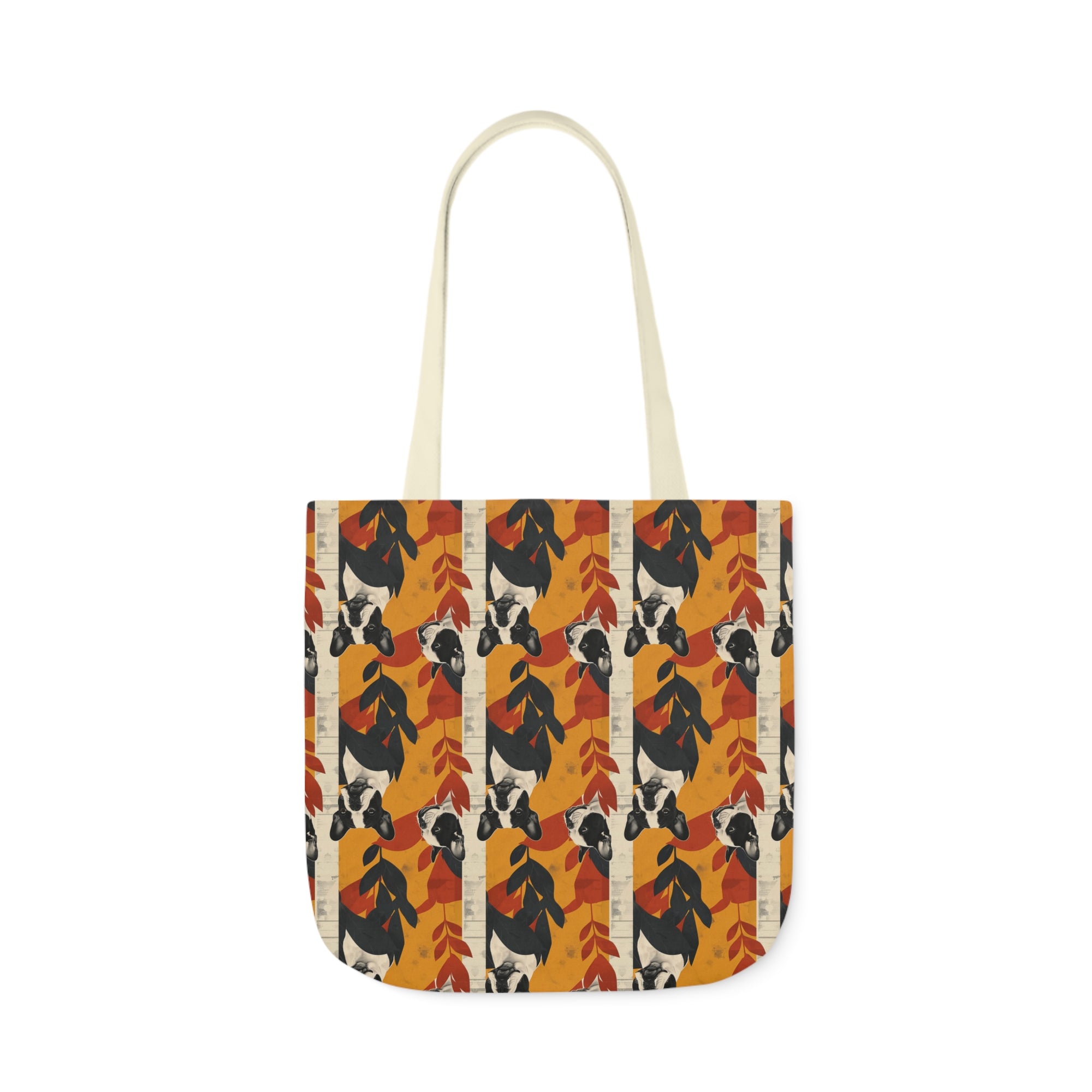 Chic Frenchie Charm Canvas Tote Bag