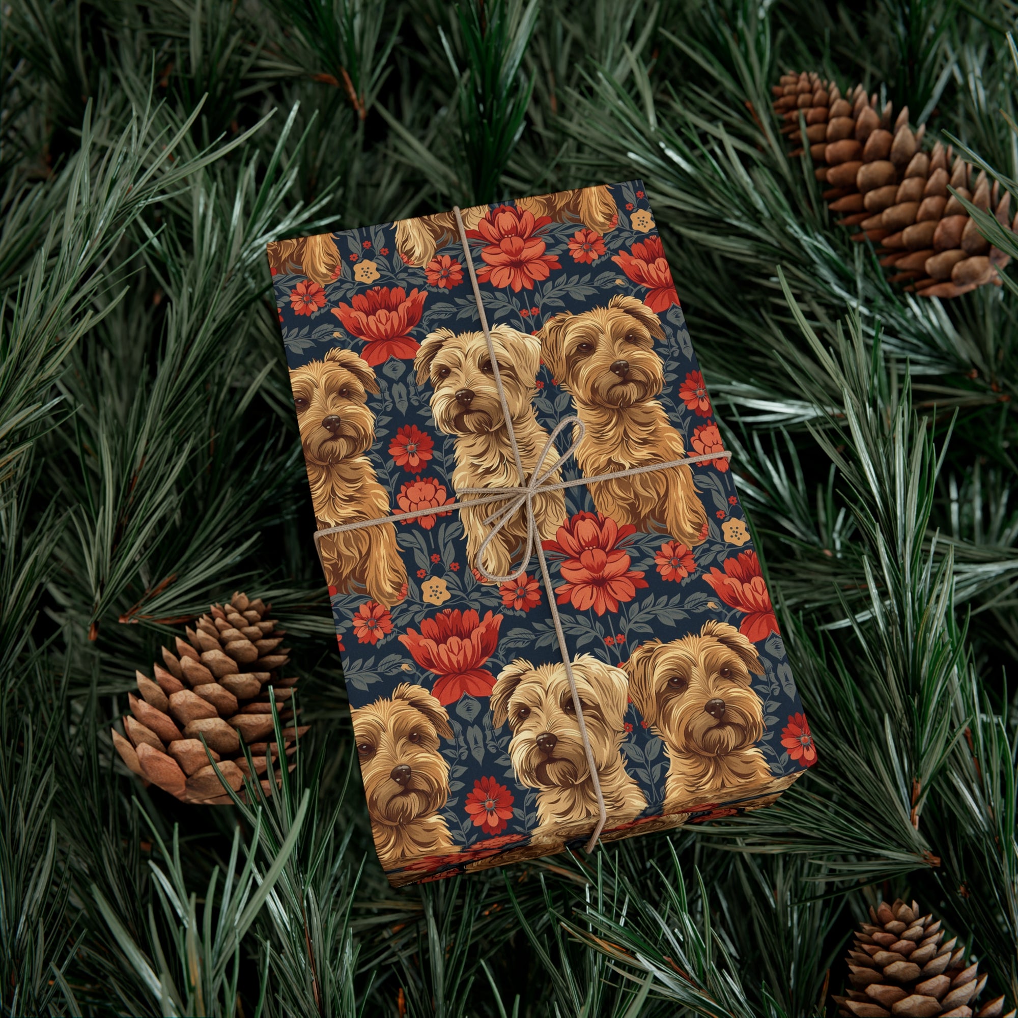 Yorkie Charm Twins Gift Wrap Papers