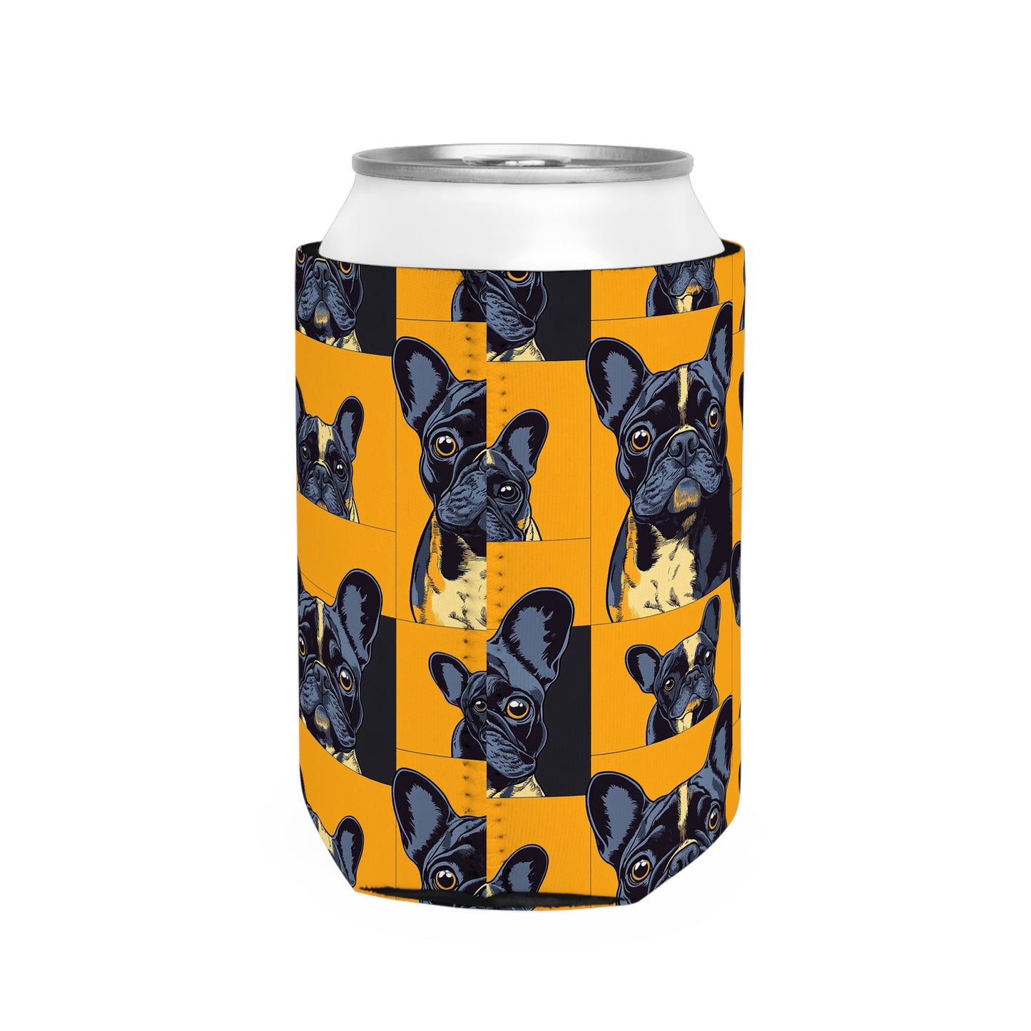 Frenchie Pawsitively Pawsome Peek-a-Boo Perfection Can Cooler Sleeve