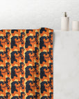 Rottweiler Chic Pawsitivity Mink-Cotton Towel