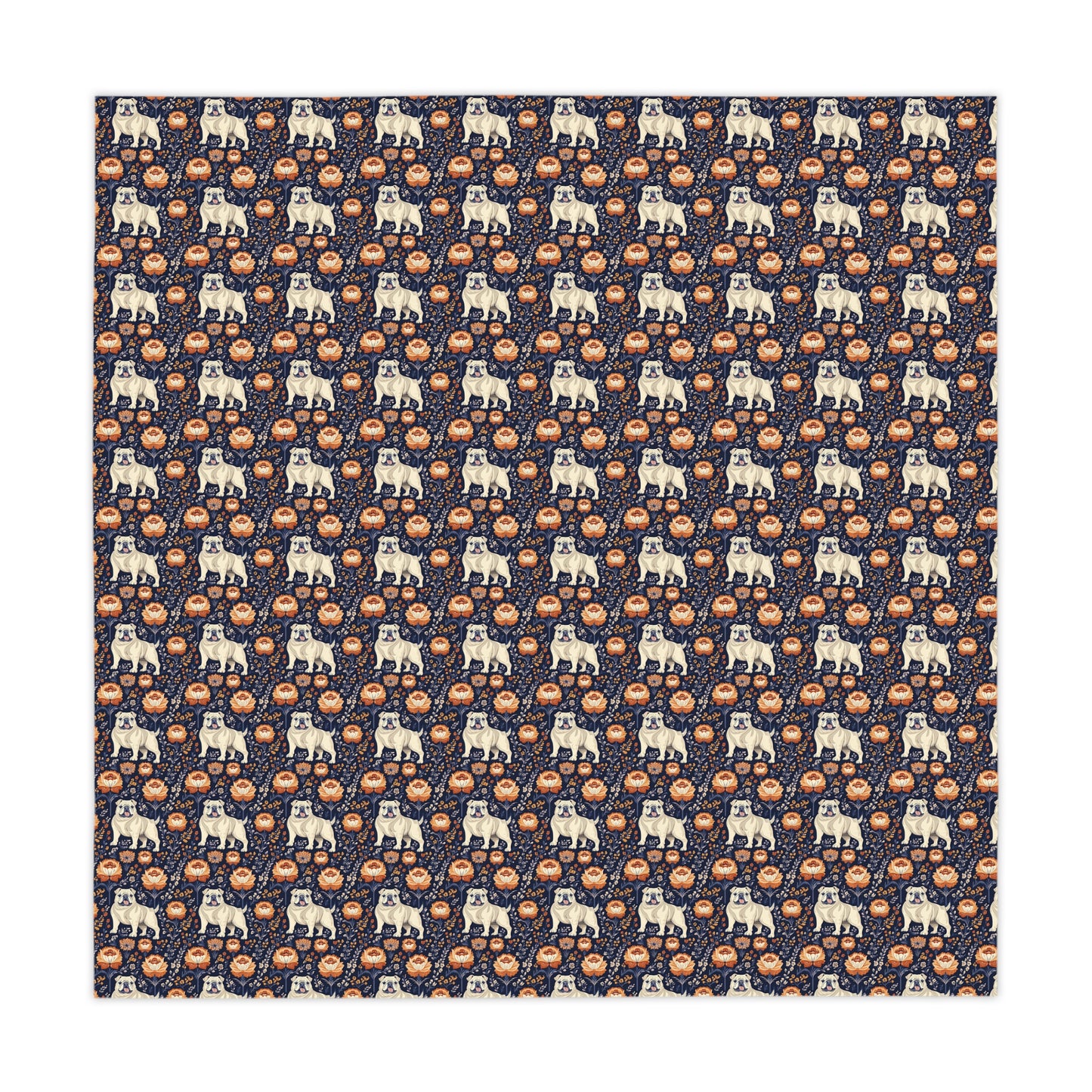 Bulldog Blossom Bonanza Tablecloth