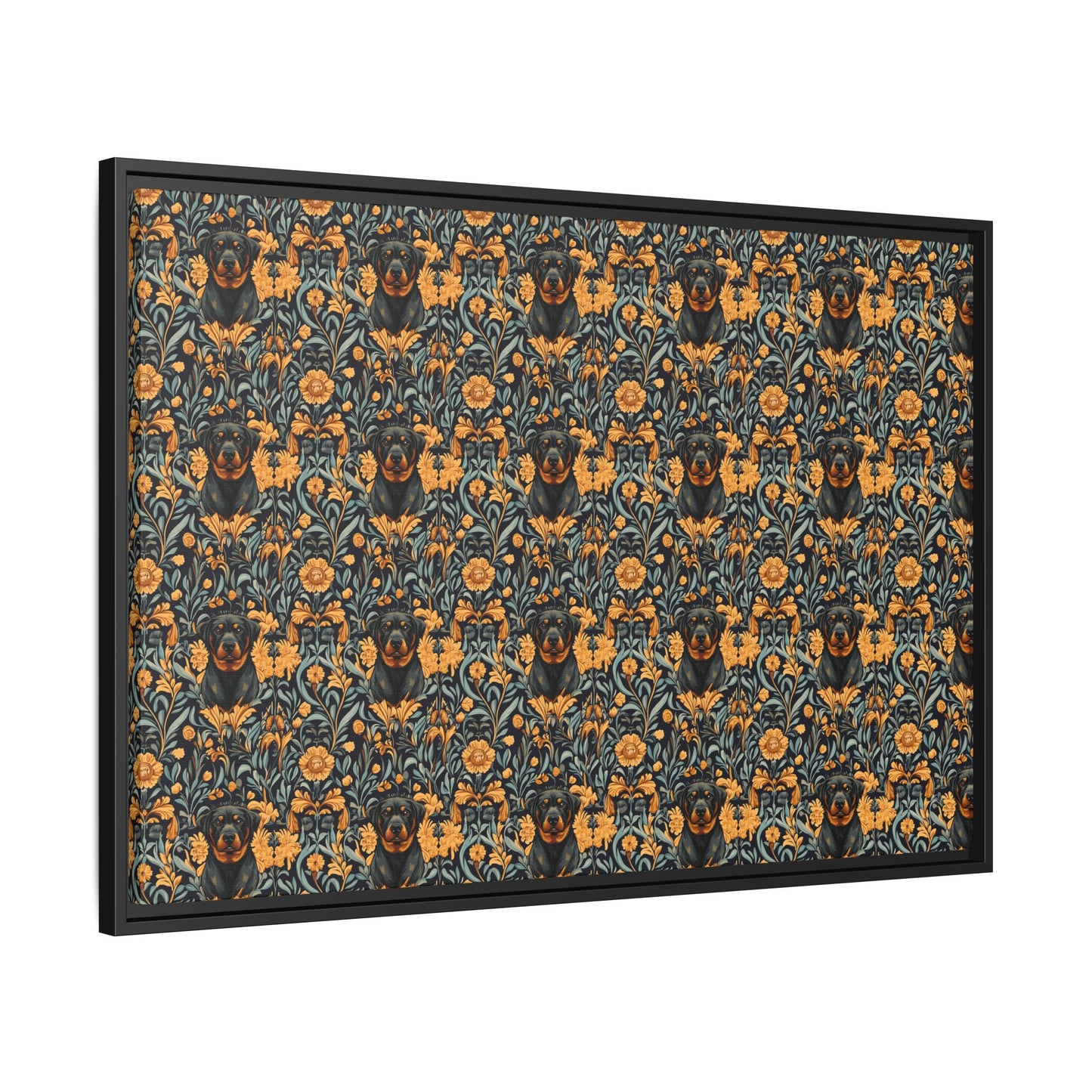 Ruffle Rottie Glamourific Matte Canvas, Framed