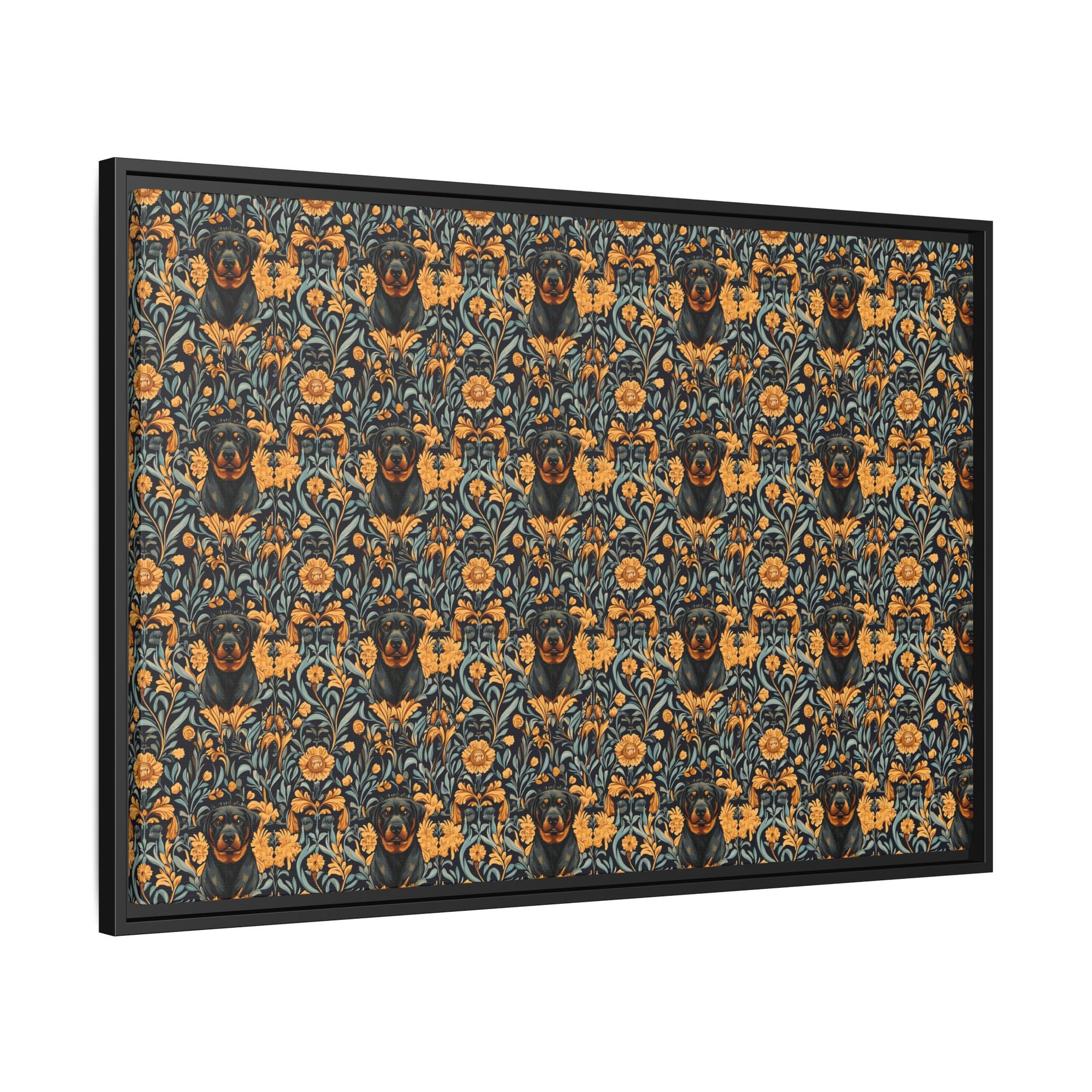 Ruffle Rottie Glamourific Matte Canvas, Framed