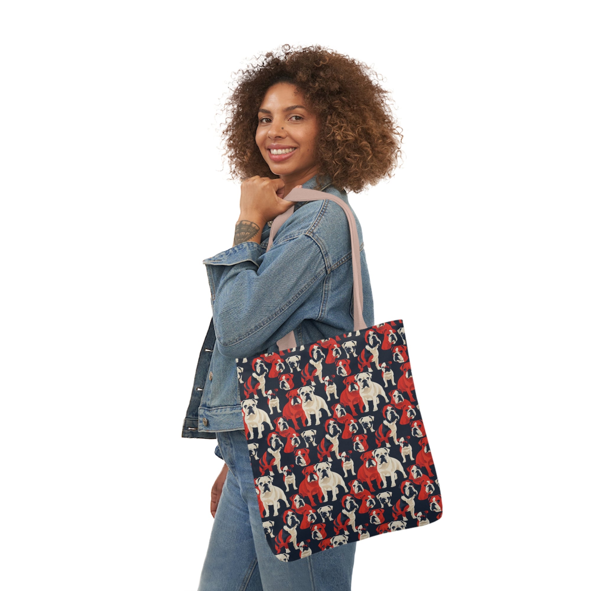 Bulldoggy Bliss Chomper Canvas Tote Bag