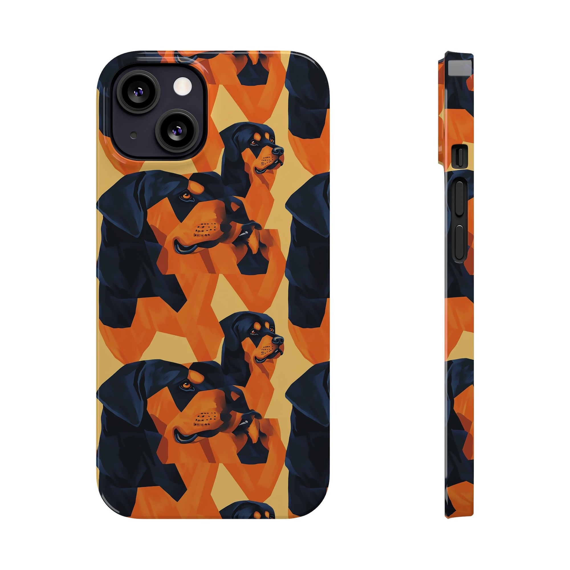 Rottweiler Chic Pawsitivity Slim Phone Cases