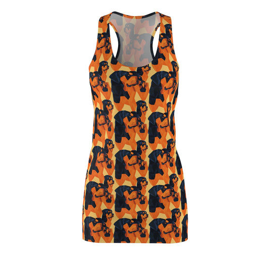 Rottweiler Chic Pawsitivity Women's Racerback Dress