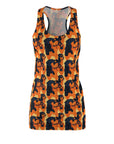 Rottweiler Chic Pawsitivity Women's Racerback Dress