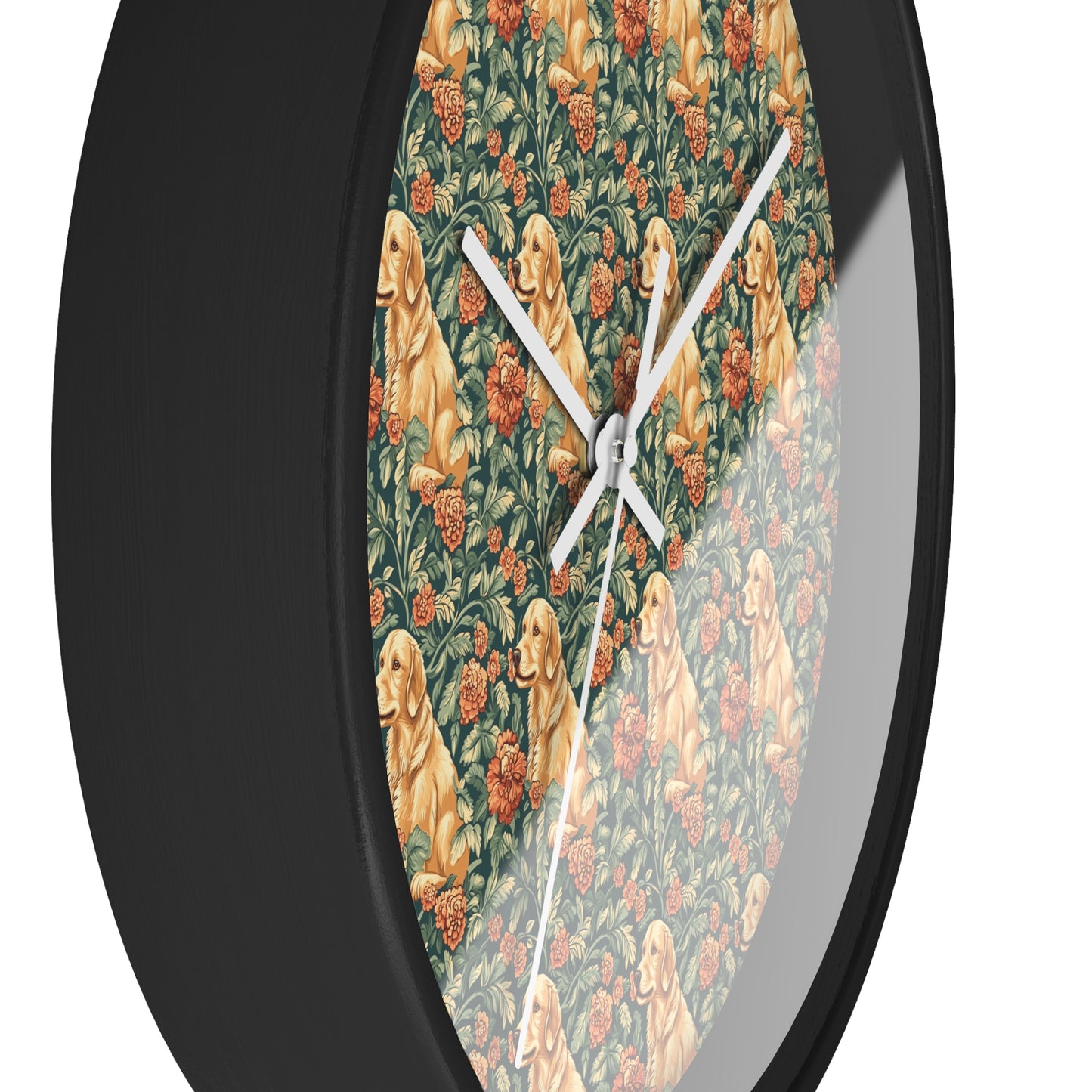 Blooming Goldie Glam Wall Clock