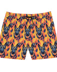 Impressionistic German Shepherds Men's Mid-Length Swim Shorts