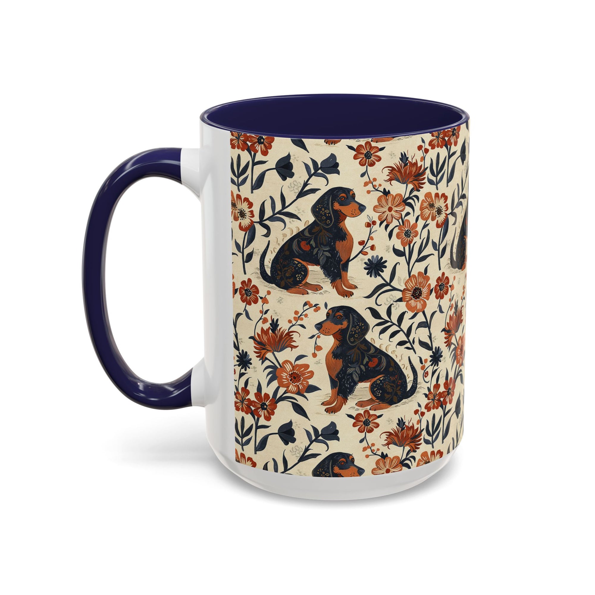 Blossoming Dachshunds Delight Accent Coffee Mug