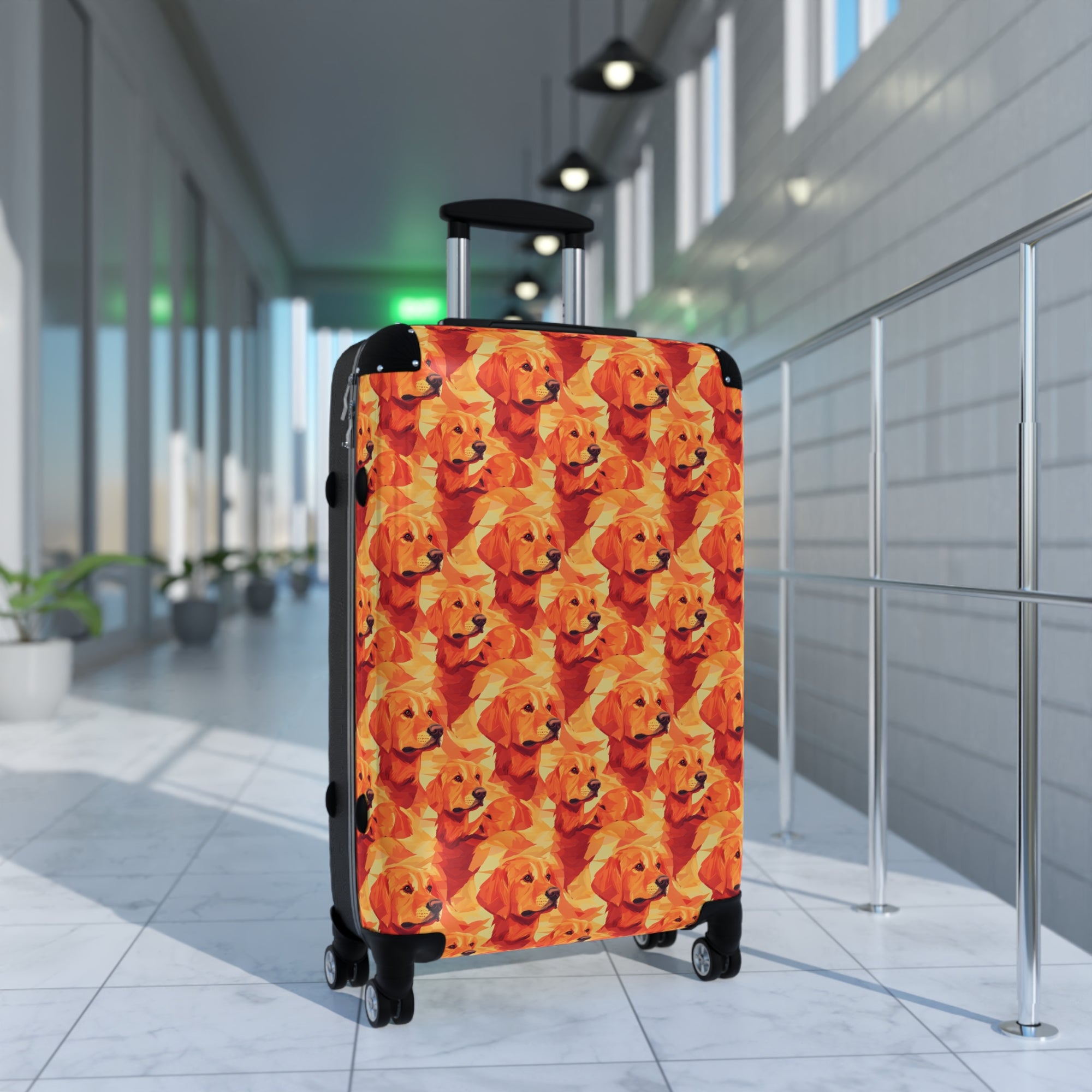 Golden Glamour Paws Suitcase