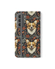 Floofy Corgi Blossom Blast Flip Cases