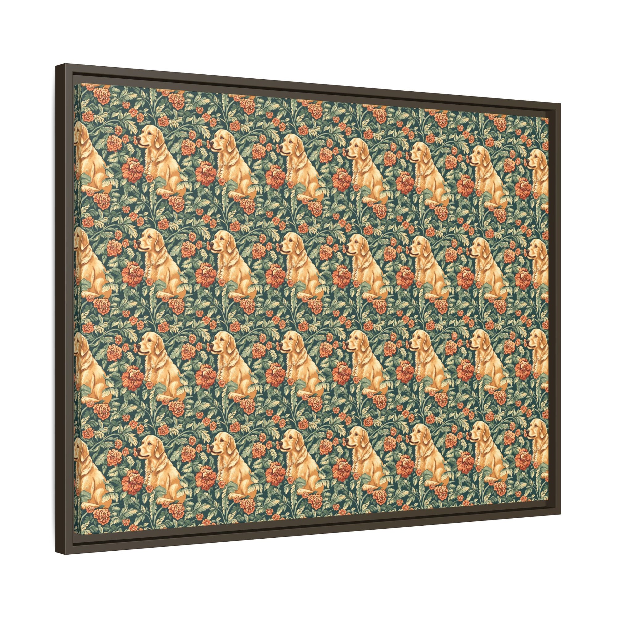 Blooming Goldie Glam Matte Canvas, Framed