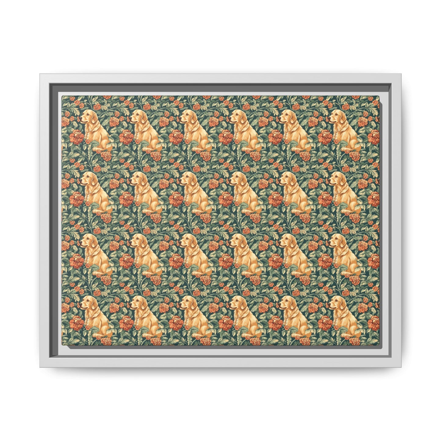 Blooming Goldie Glam Matte Canvas, Framed