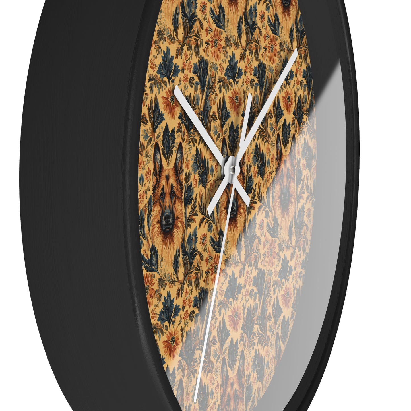 Autumnal German Shepherd Glamour Wall Clock