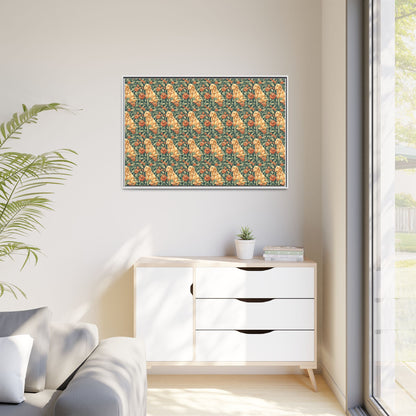 Blooming Goldie Glam Matte Canvas, Framed