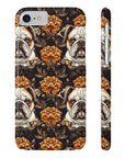 Bloomingly Bulldogistic Bouquet Slim Phone Cases