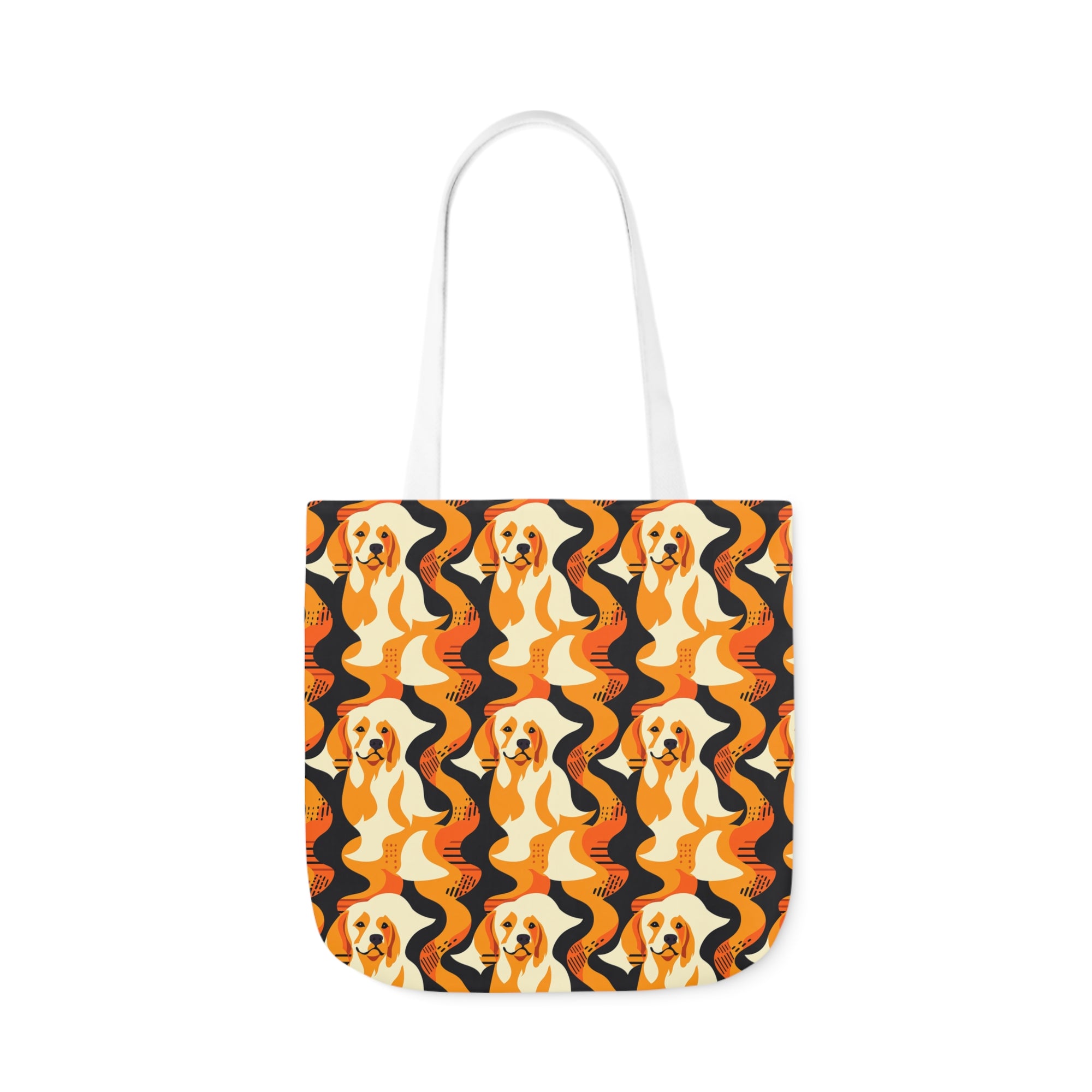 Golden Woof Abstract Glamour Canvas Tote Bag