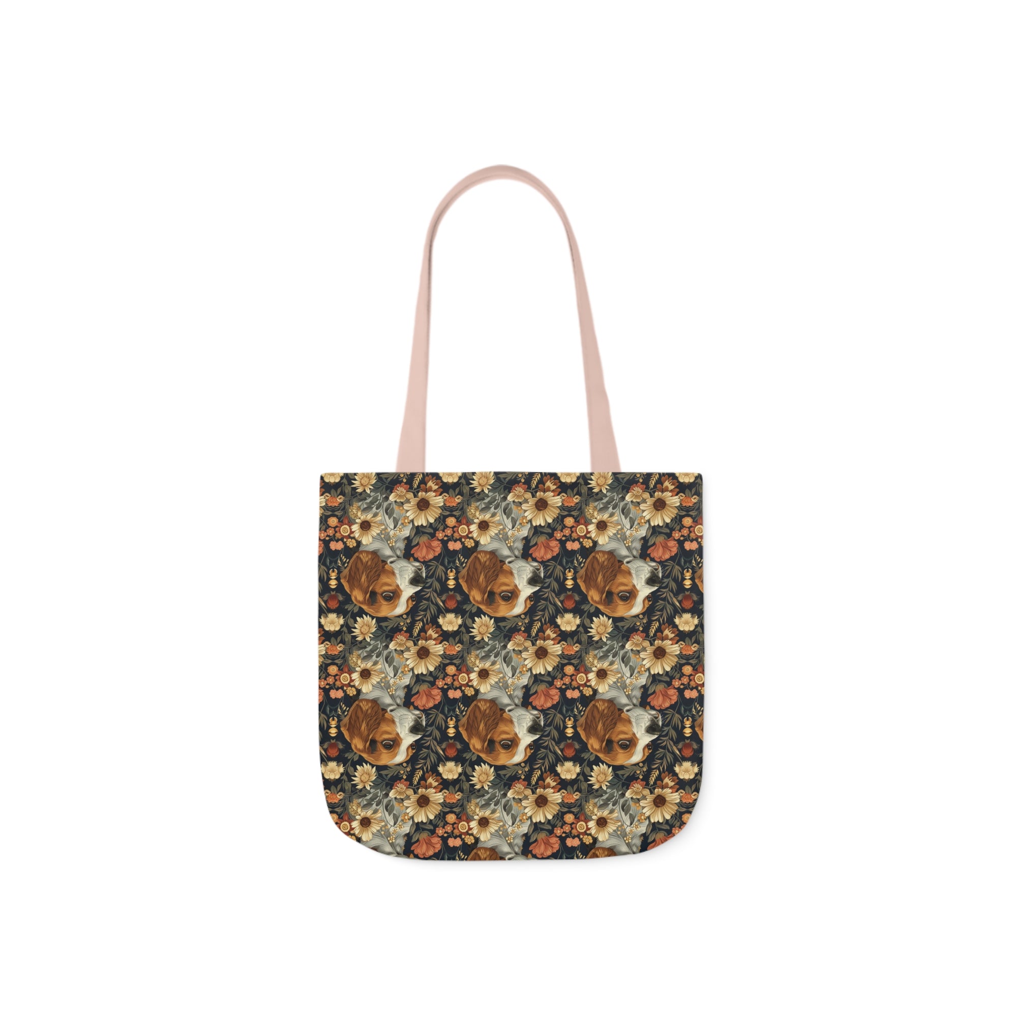 Beagle Blossoms Canvas Tote Bag