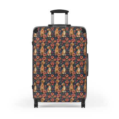 Floral Pawsome Dachsund Delight Suitcase