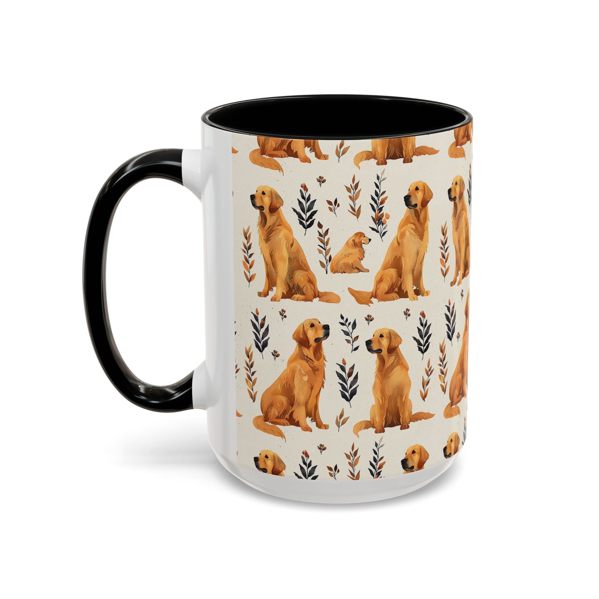 Golden Glamour Paws - Luxe Licks for Regal Retrievers Accent Coffee Mug