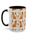 Golden Glamour Paws - Luxe Licks for Regal Retrievers Accent Coffee Mug