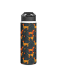 Dapper Dachshund Noir Glow Stainless Steel Water Bottle