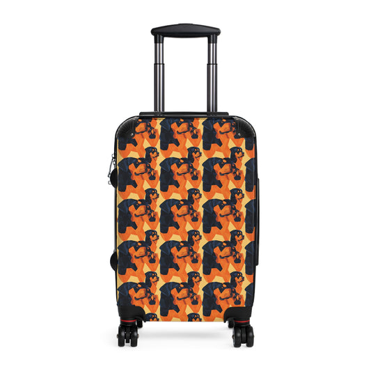 Rottweiler Chic Pawsitivity Suitcase