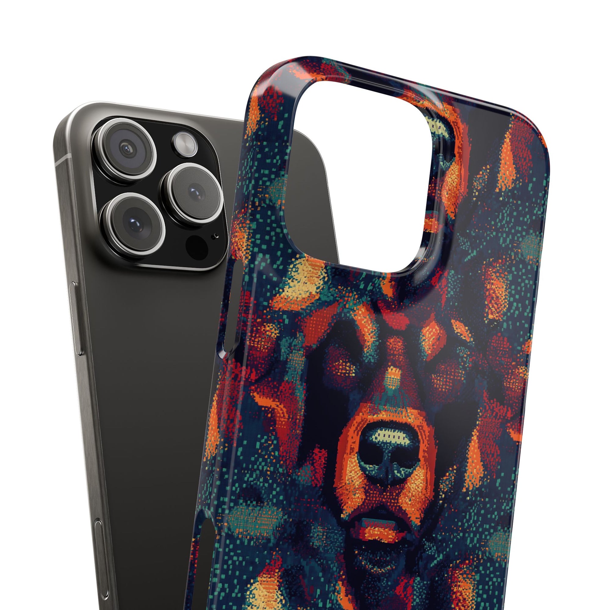 Rustic Rottie Charm Slim Phone Cases