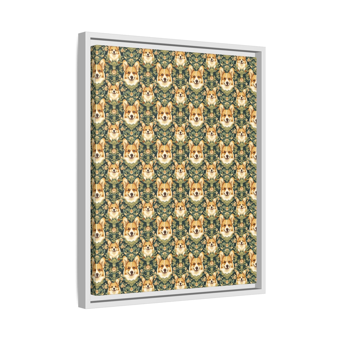 Corgi Charmz Matte Canvas, Framed