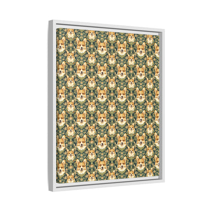 Corgi Charmz Matte Canvas, Framed