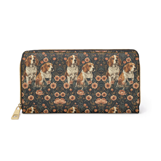 Beagle Blossom Bonanza Zipper Wallet