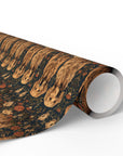 Fanciful Golden Paradise Blossom Wrapping Paper