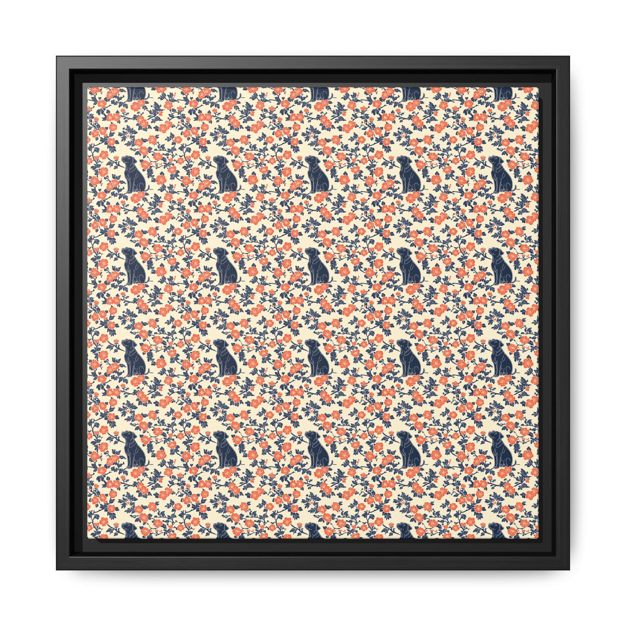 Bloomiful Lab Bouquet Matte Canvas, Framed