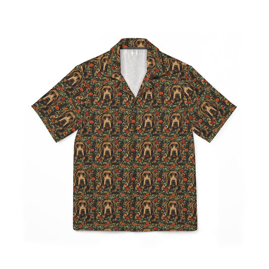 Labrador Lush Pooch Tapestry Men's Hawaiian Camp Shirt