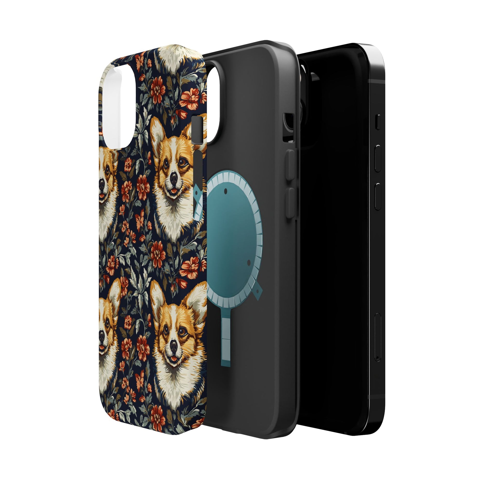 Floofy Corgi Blossom Blast Magnetic Tough Cases