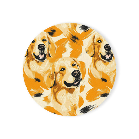 Golden Glitz 'n Glamour Woofwear Cork Back Coaster