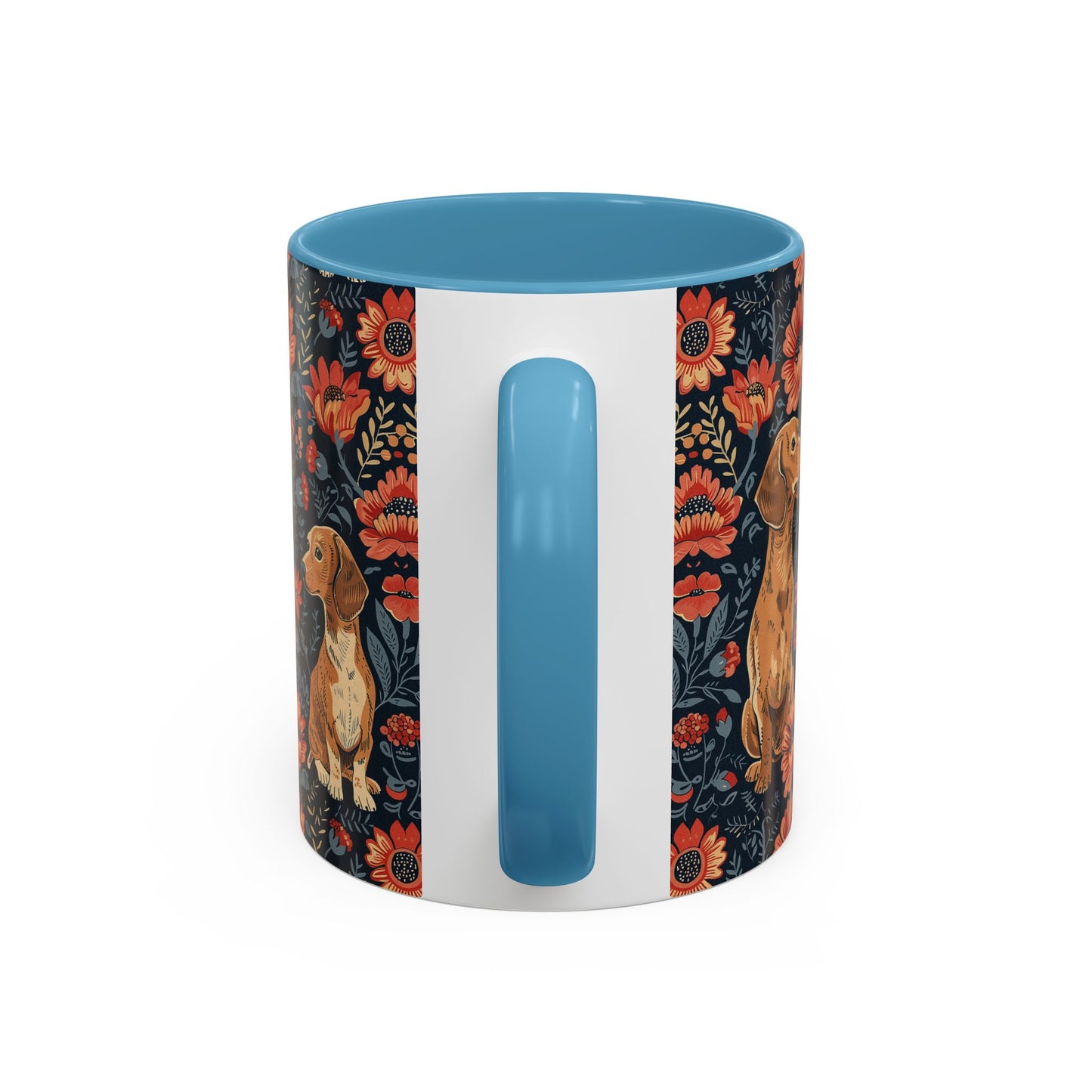 Floral Pawsome Dachsund Delight Accent Coffee Mug