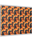 Rottweiler Chic Pawsitivity Matte Canvas, Framed