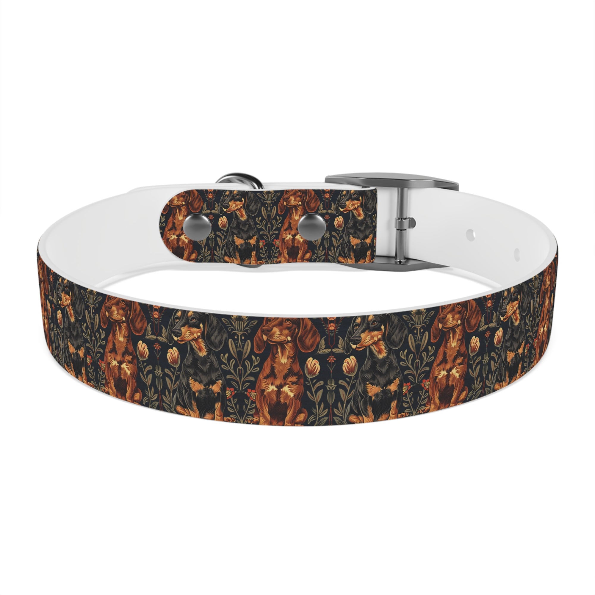 Dapper Dachshund Embroidery Elegance Dog Collar