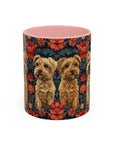 Yorkie Charm Twins Accent Coffee Mug