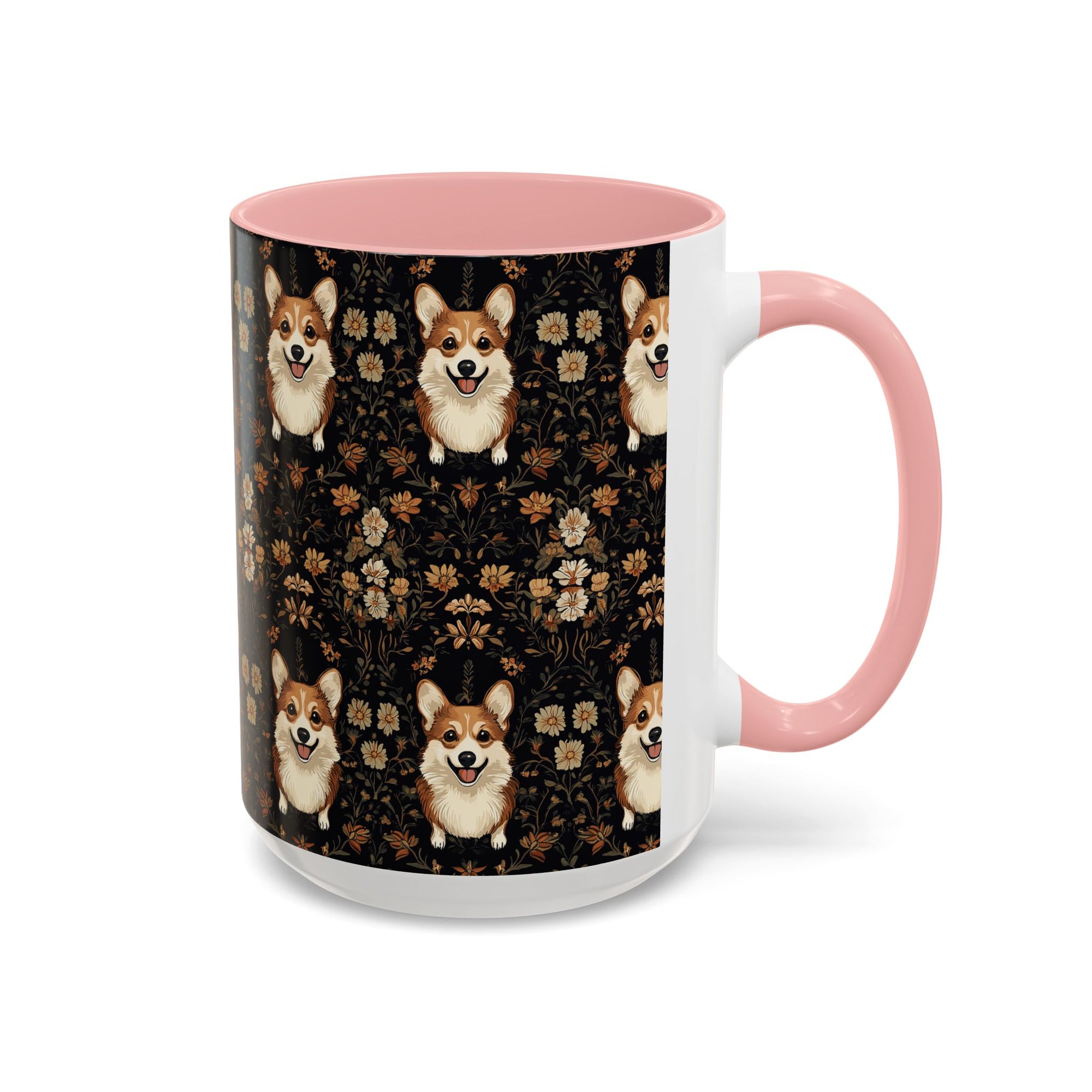 Nighttime Corgi Glow Stride Accent Coffee Mug